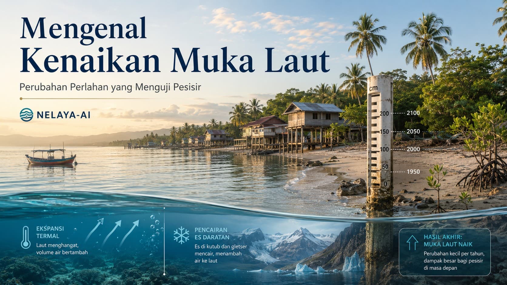 Mengenal Kenaikan Muka Laut: Perubahan Perlahan yang Menguji Pesisir