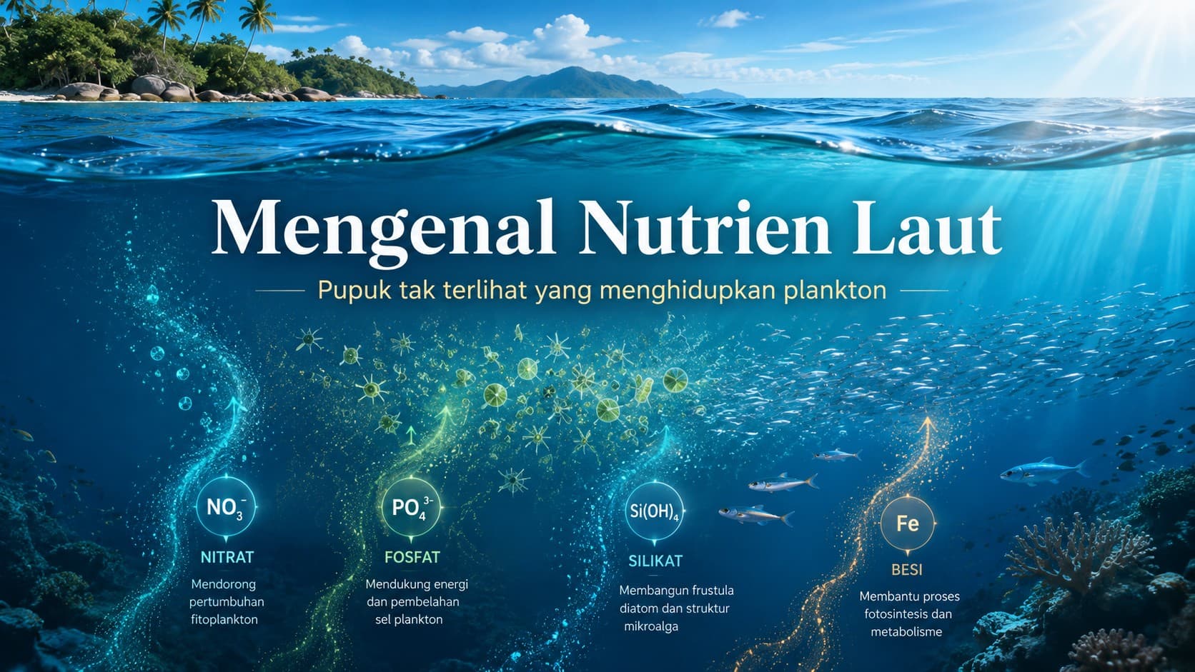Mengenal Nutrien Laut: Pupuk Tak Terlihat yang Menghidupkan Plankton
