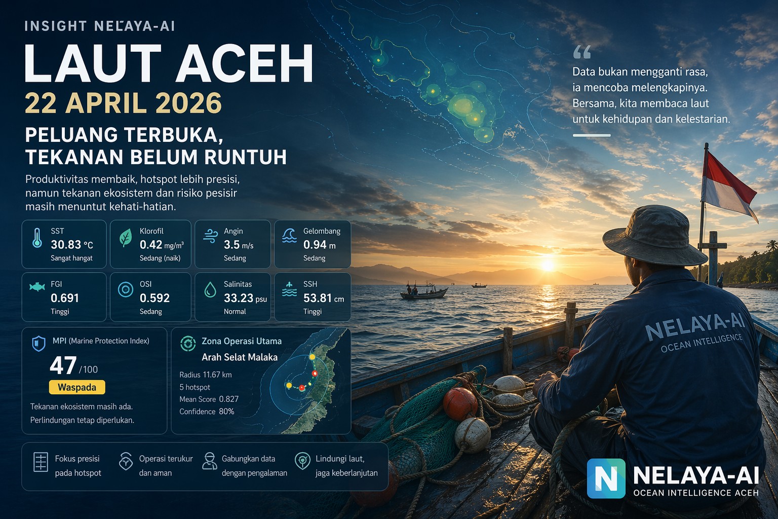 Laut Aceh 22 April 2026: peluang masih terbuka, tetapi tekanan belum selesai