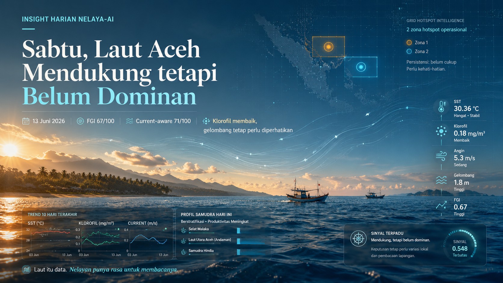 Sabtu, Akhir Pekan Laut Aceh Mendukung Produksi tetapi Belum Dominan