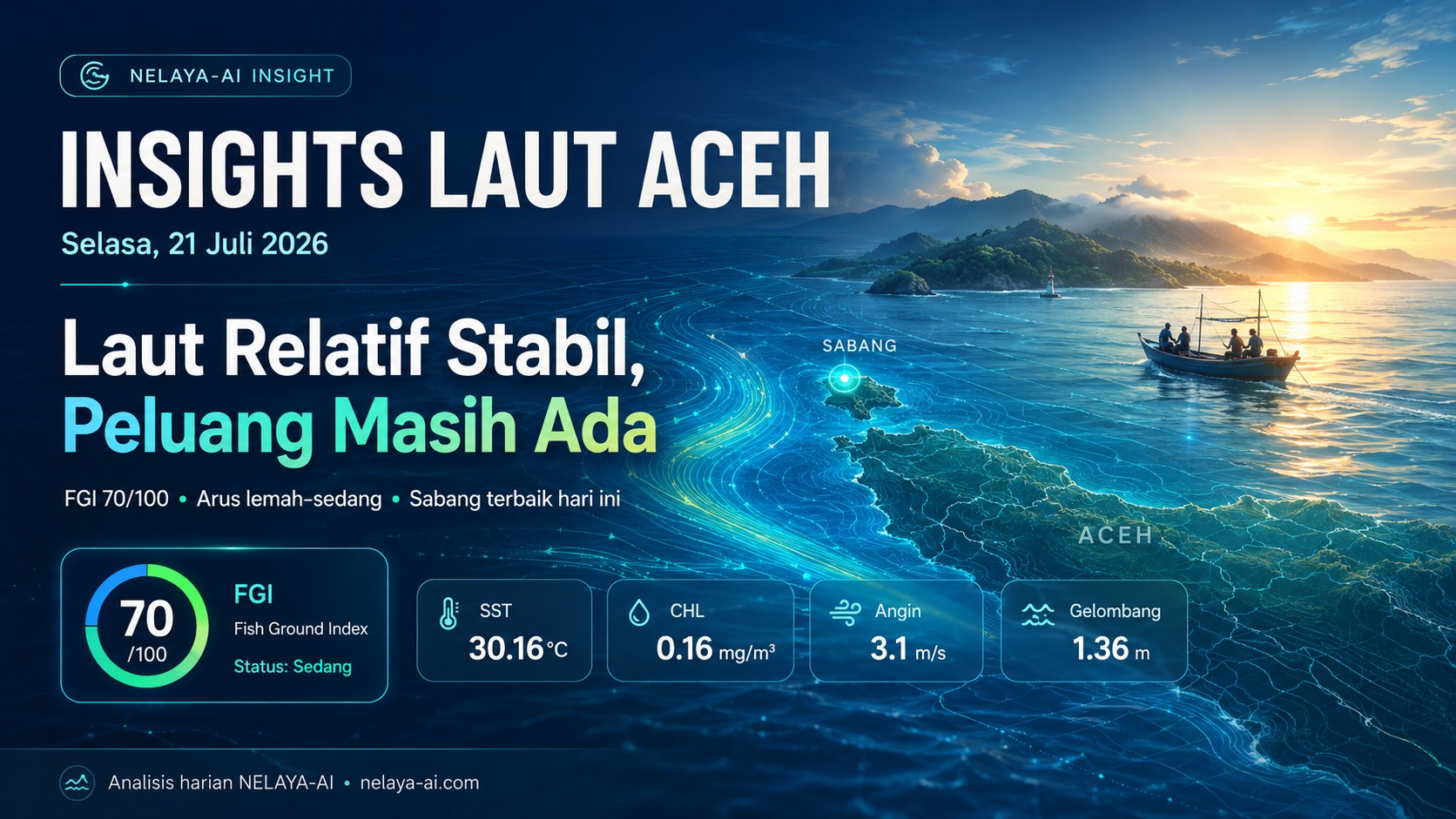 Selasa, Laut Relatif Stabil, Peluang Masih Ada tetapi Belum Kuat