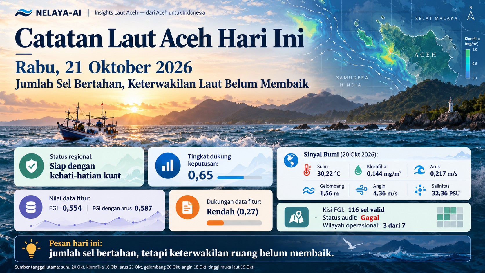 Rabu, Jumlah Sel Bertahan tetapi Keterwakilan Laut Belum Membaik