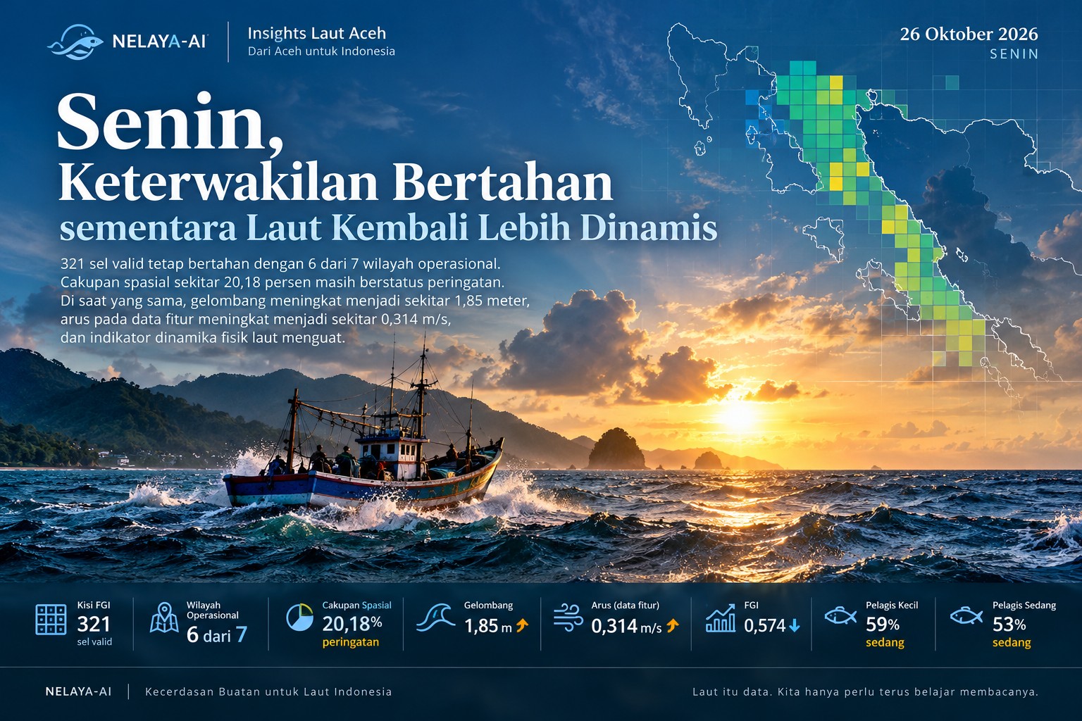 Senin, Keterwakilan Bertahan sementara Laut Kembali Lebih Dinamis
